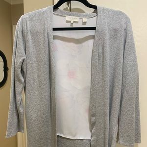 Size 3 Ted Baker grey and floral pink cardigan